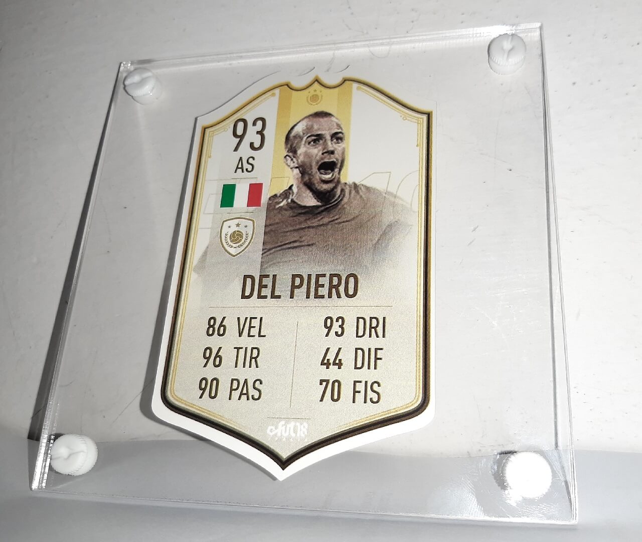Alex Del Piero Icon card personalizzata, la stampa
