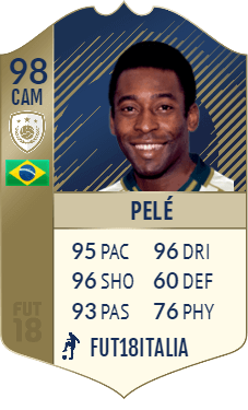 Pelè Icona PRIME su FIFA 18 - Overall 98