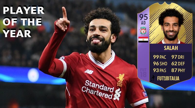 Salah potrebbe essere il Player of the Year in Premier League per la stagione 2017/2018