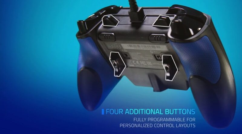 4 pulsanti posteriori configurabili per il controller Razer Raijiu per PS4