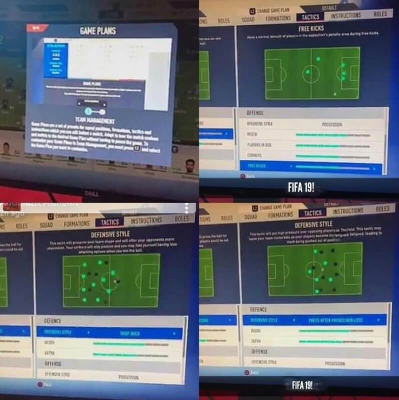 Game plan e le novità delle tattiche personalizzate in FIFA 19
