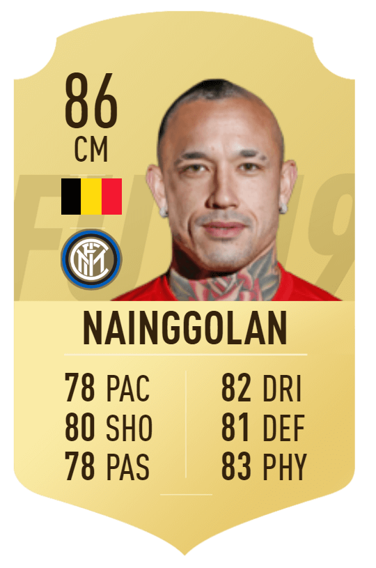 Nainggolan overall 86 su FIFA 19