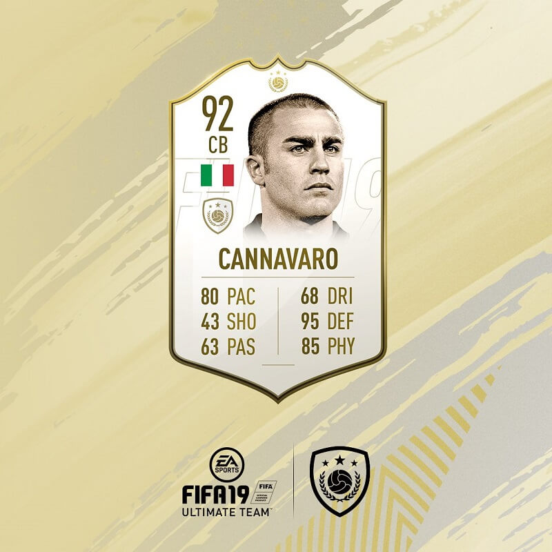 Fabio Cannavaro icona in arrivo su FIFA 19 Ultimate Team