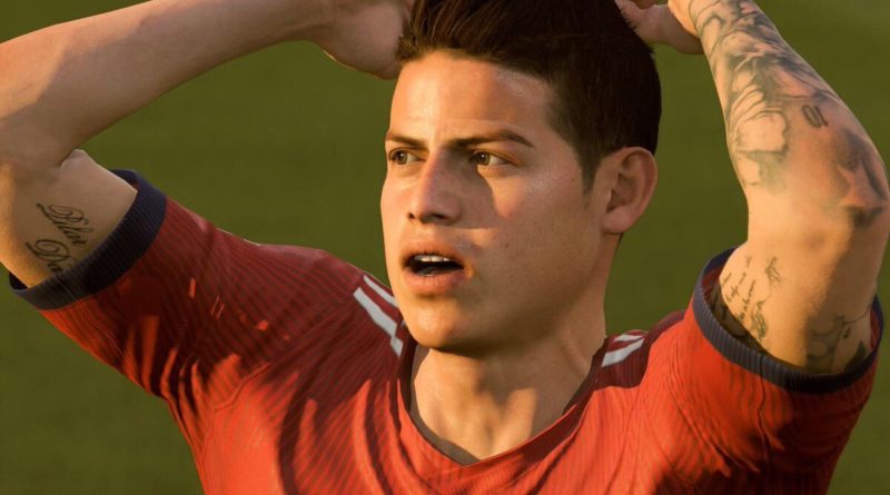 James Rodriguez scan face in FIFA 19