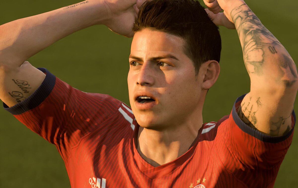 James Rodriguez scan face in FIFA 19
