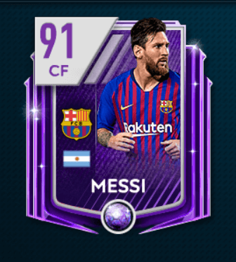 Lionel Messi overall 91 su FIFA Mobile