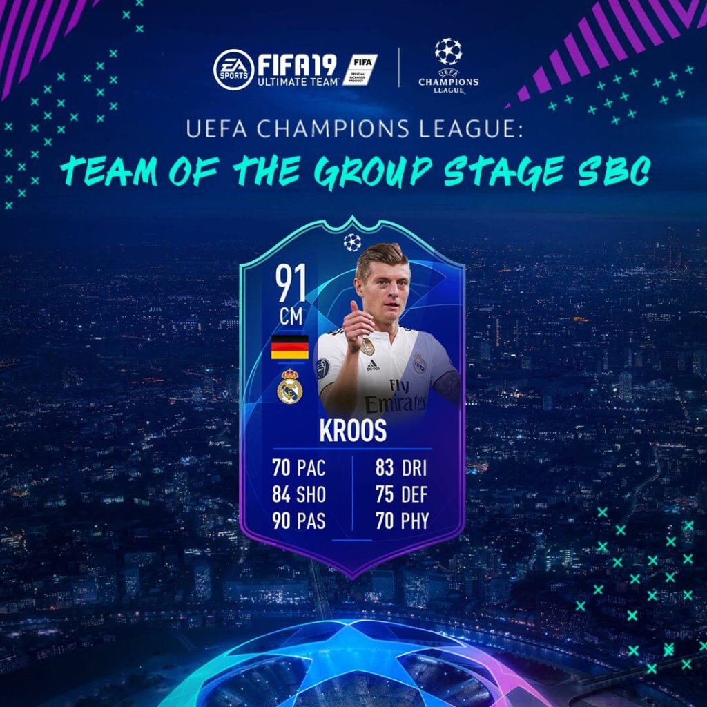 Tony Kroos Team of the Group Stage disponibile via SBC
