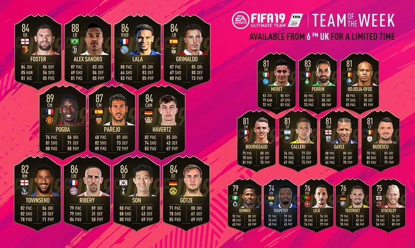 Team of the Week 15 in FIFA 19