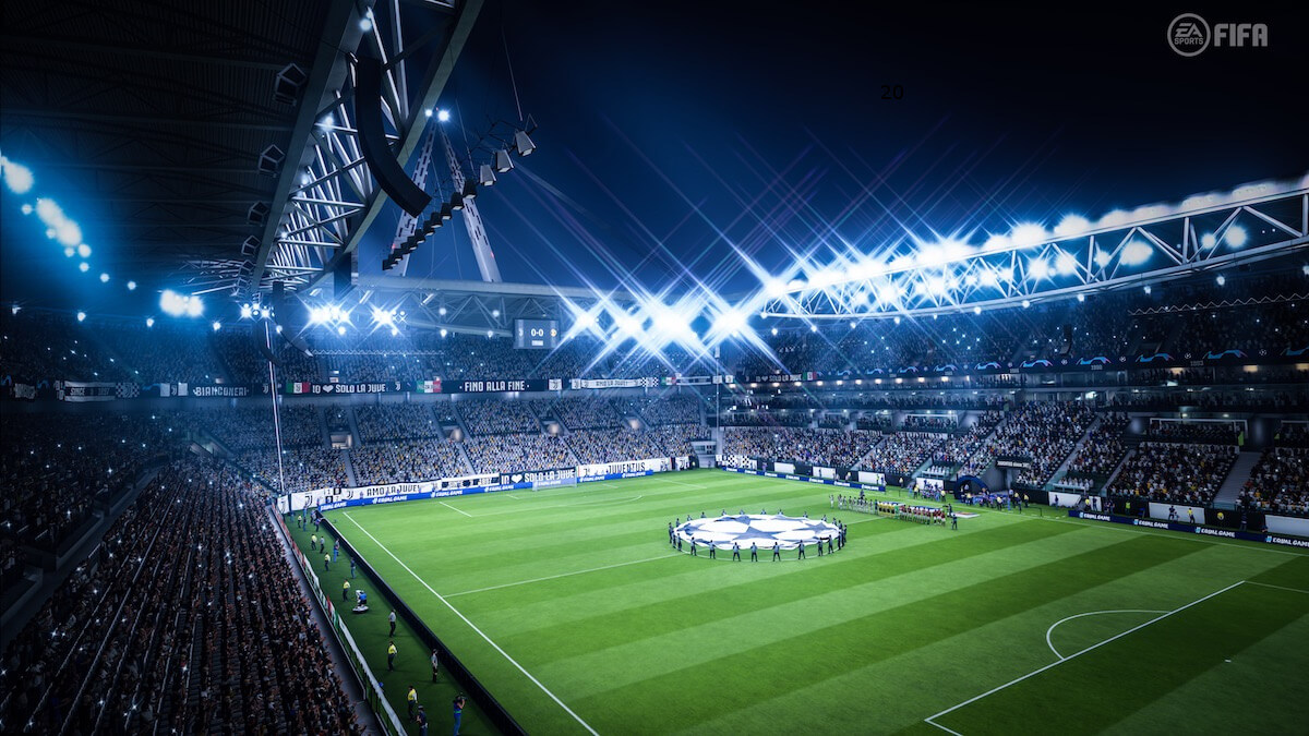 Allianz Stadium durante un match di Champions League in FIFA 20