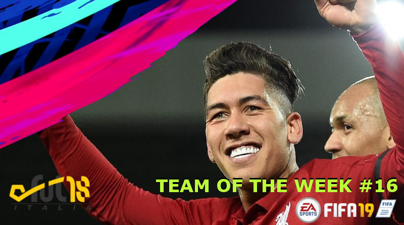 Roberto Firmino 87 nel Team of the Week 16 in FIFA 19