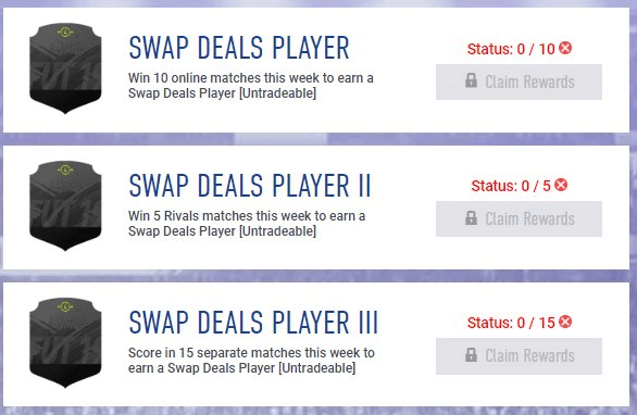 Swap players di gennaio disponibili tramite obiettivi settimanali
