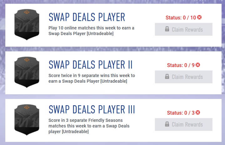 Swap players di marzo disponibili negli obiettivi settimanali