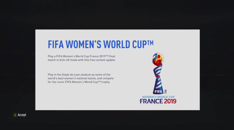 FIFA 19 - Womens World Cup update