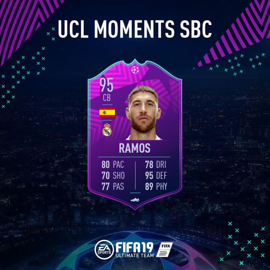 Sergio Ramos 95 UCL Moments SBC