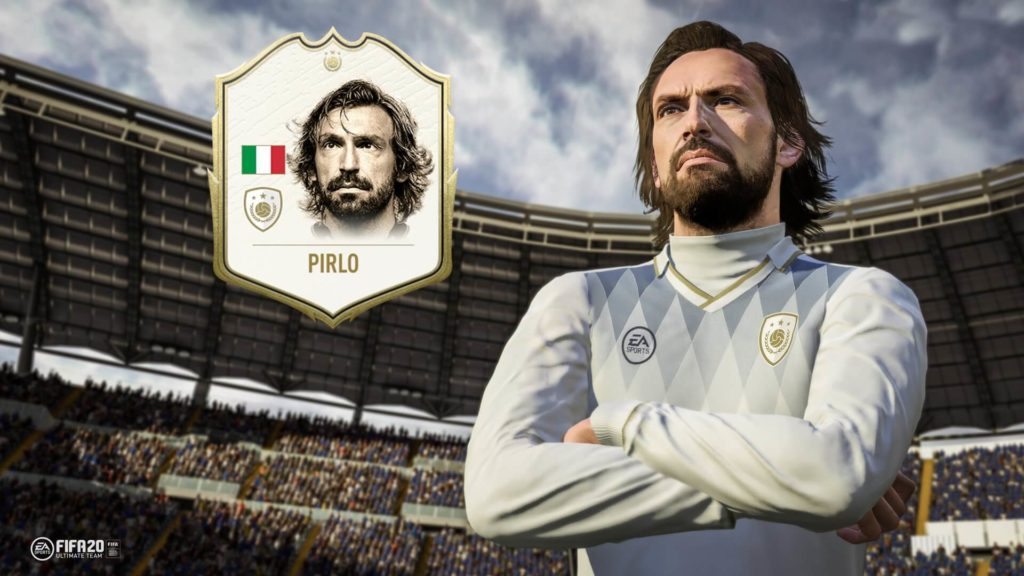 Andrea Pirlo icon in FIFA 20 Ultimate Team