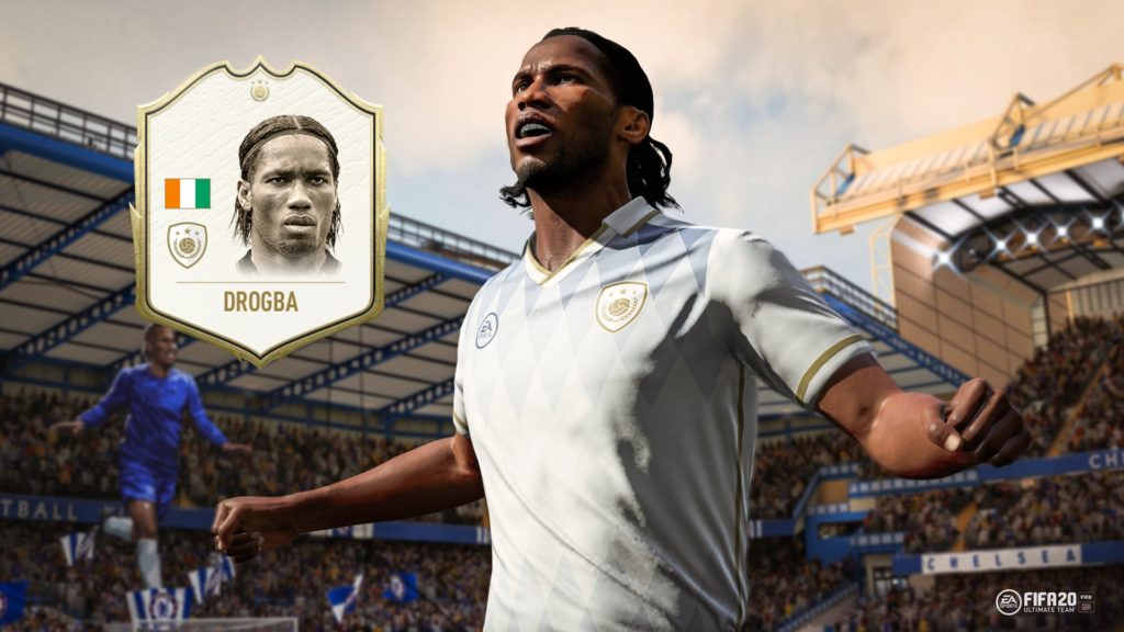 Didier Drogba icon in FIFA 20 Ultimate Team