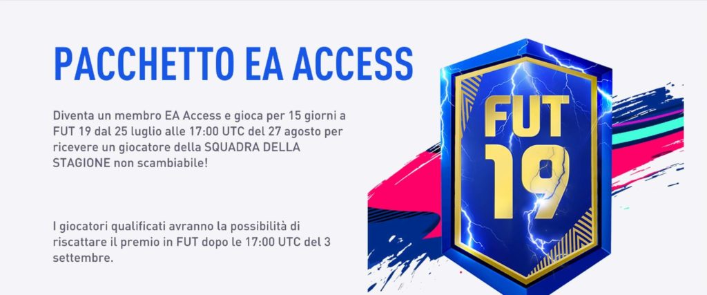 Pacchetto TOTS garantito in regalo con EA Accesso in FIFA 19