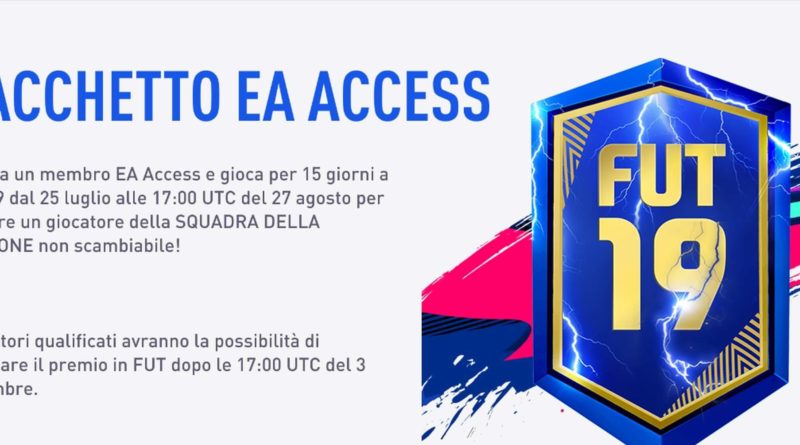Pacchetto TOTS garantito in regalo con EA Accesso in FIFA 19