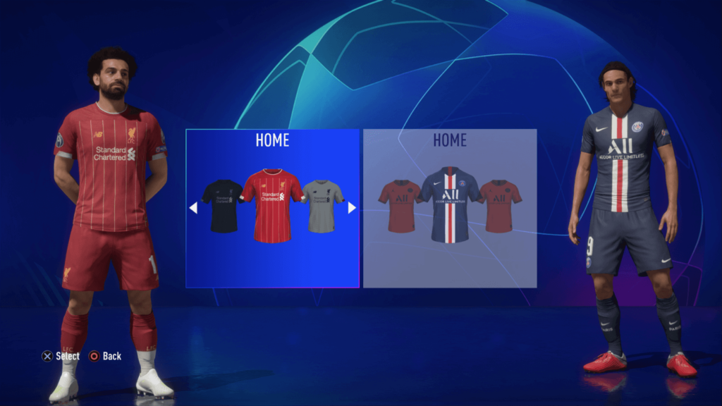 Selezione del kit, Liverpool-PSG - FIFA 20 modalità carriera