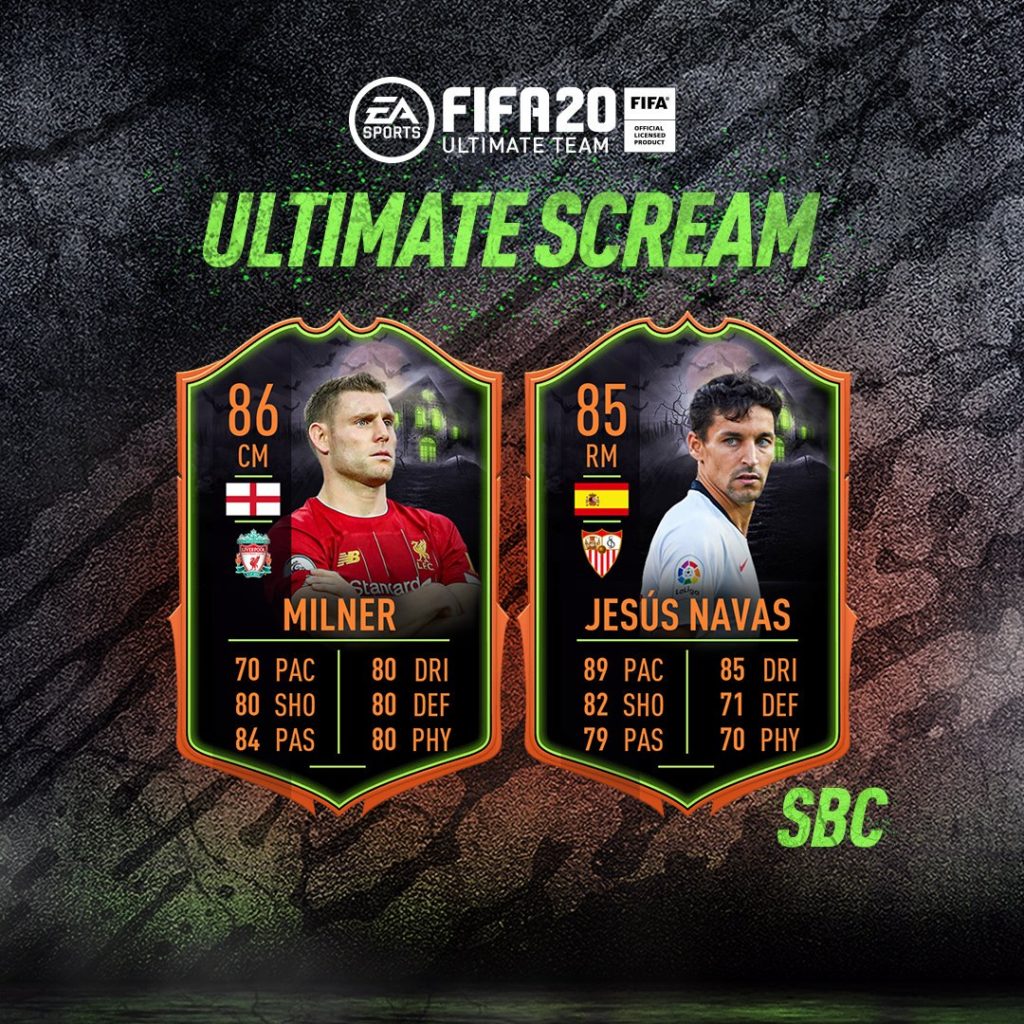 FIFA 20 - Milner e Jesus Navas Ultimate Scream SBC