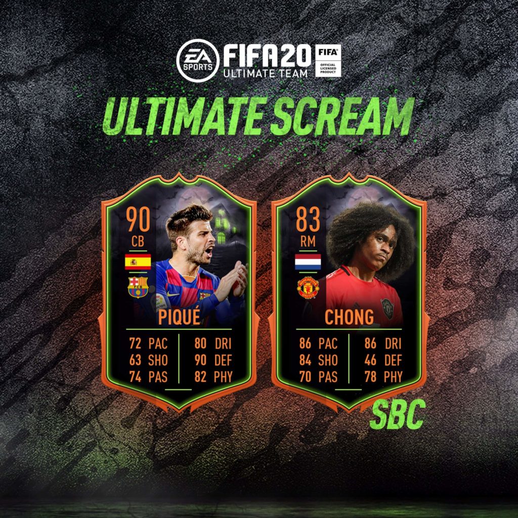 FIFA 20: Pique e Chong Ultimate Scream SBC
