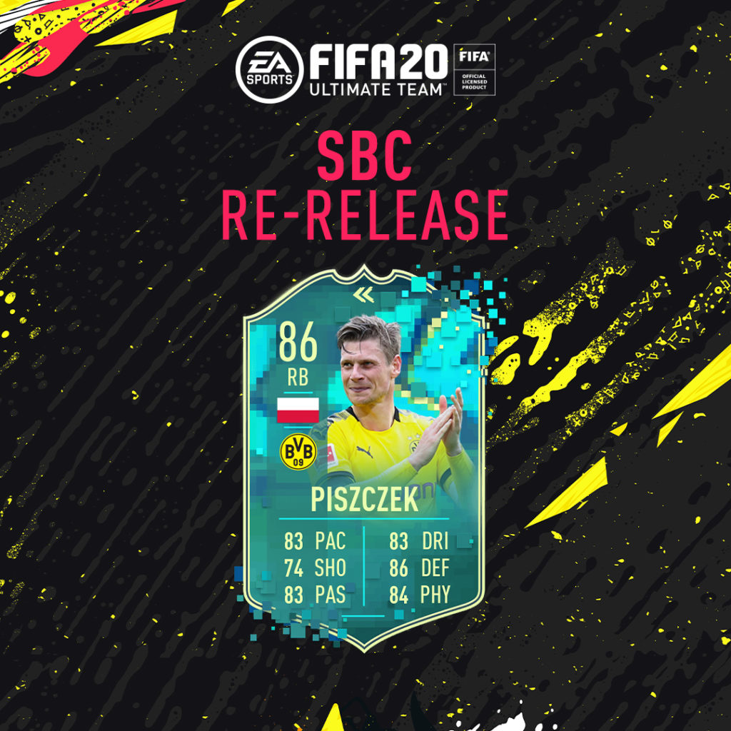 FIFA 20: Piszczek flashback SBC re-release