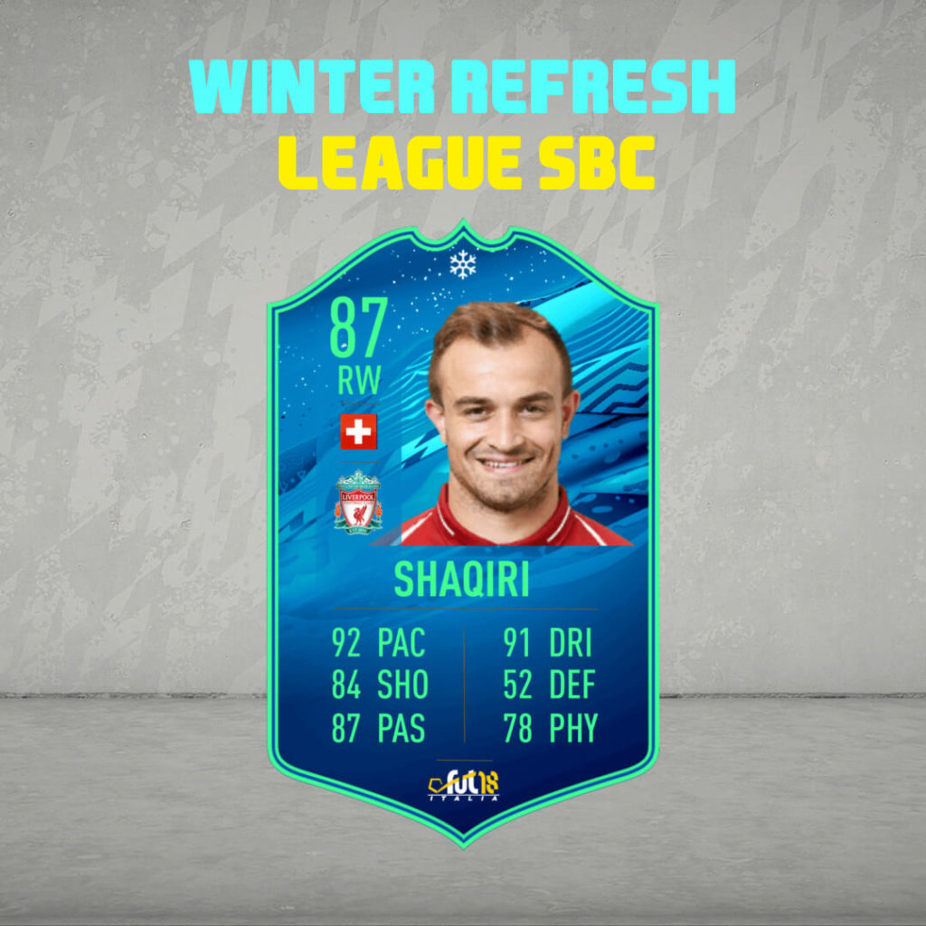 FIFA 20: Shaqiri Winter Refresh League SBC