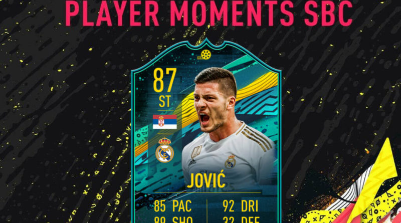 FIFA 20: Jovic player moments SBC