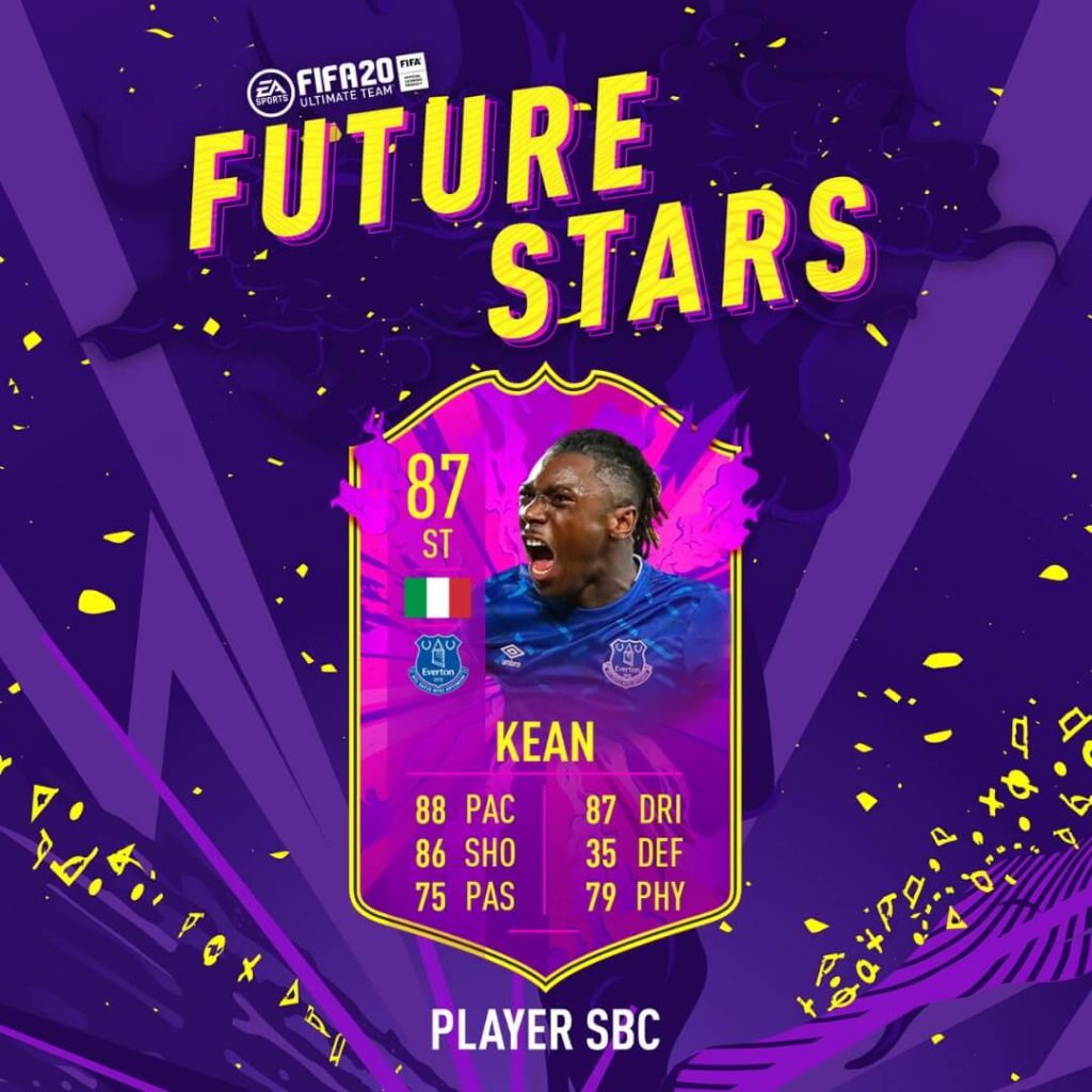 FIFA 20: Kean Future Stars SBC