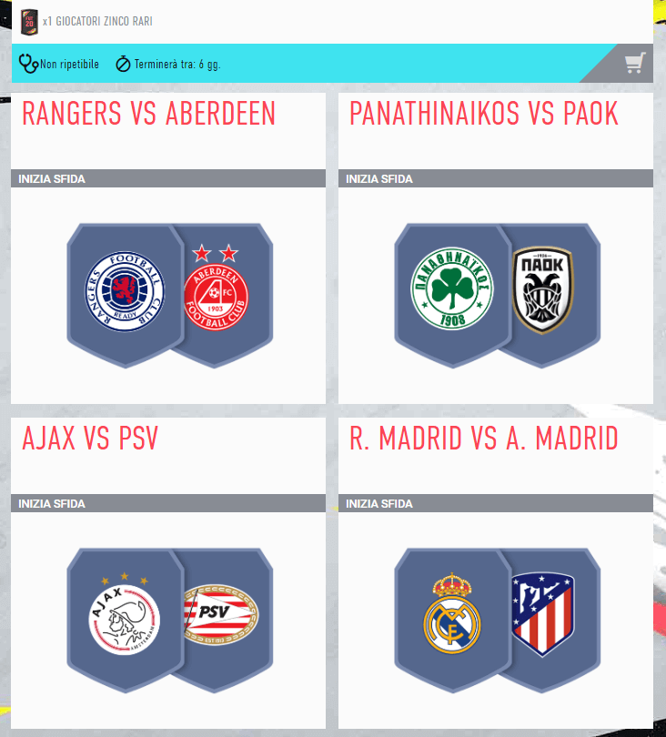 FIFA 20: SCR incontri principali del 30 gennaio