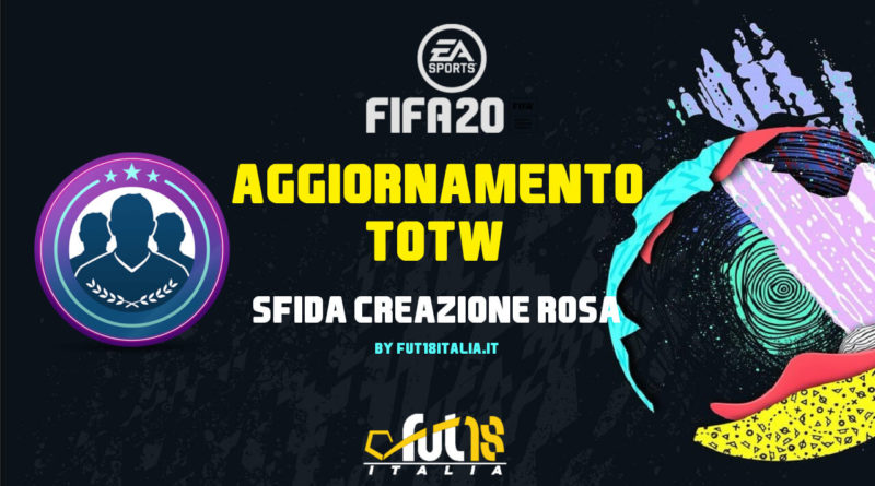 FIFA 20: SCR aggiornamento TOTW garantito