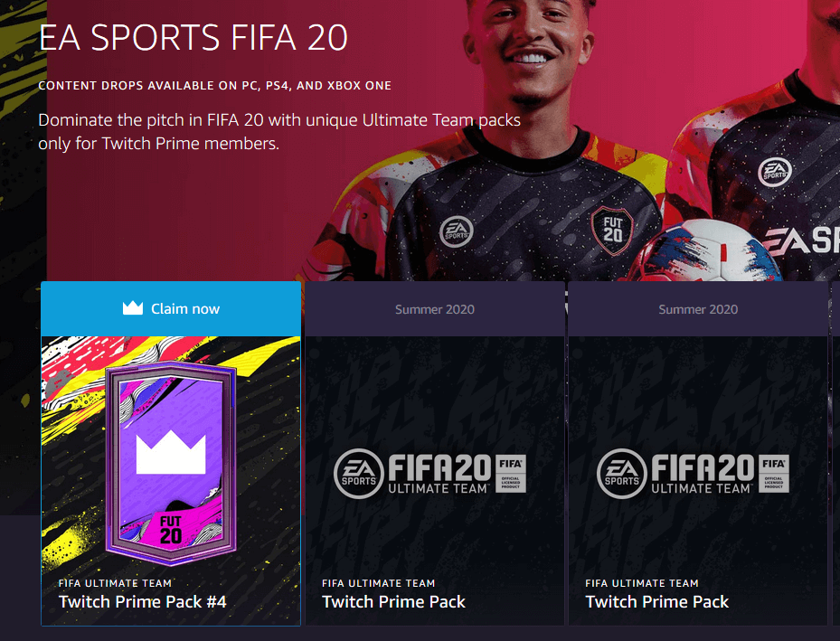 FIFA 20: disponibile il quarto pacchetto Twitch Prime omaggio