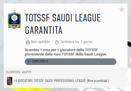 FIFA 20: TOTSSF Saudi League garantito