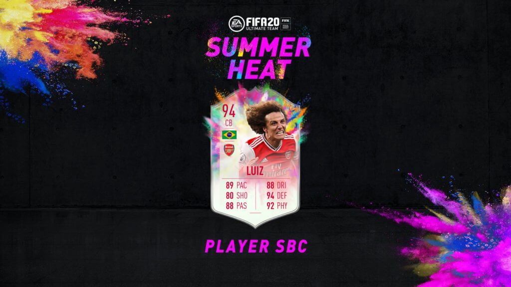 FIFA 20: David Luiz Summer Heat SBC