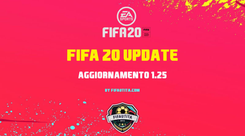 FIFA 20: Update 1.25 disponibile su PC, PS4 e XBOX One