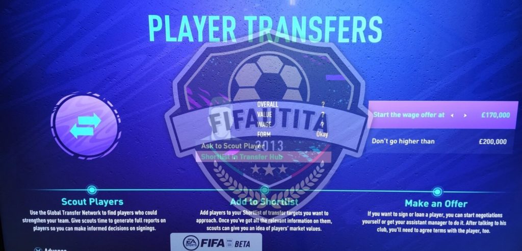 Trasferimento dei giocatori nella carriera di FIFA 21 BETA