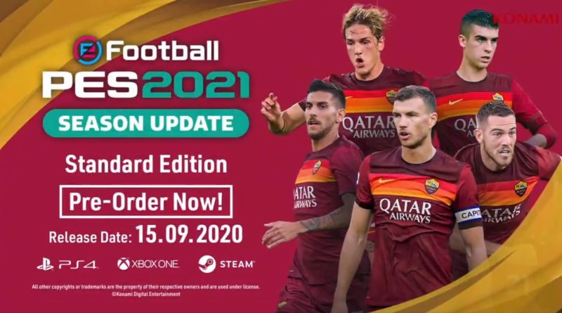 Partnership ufficiale fra AS Roma e eFootball PES 2021