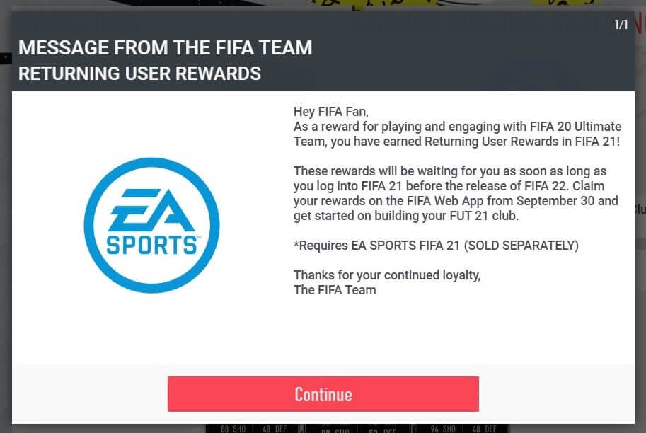 FIFA 21: Web App release date
