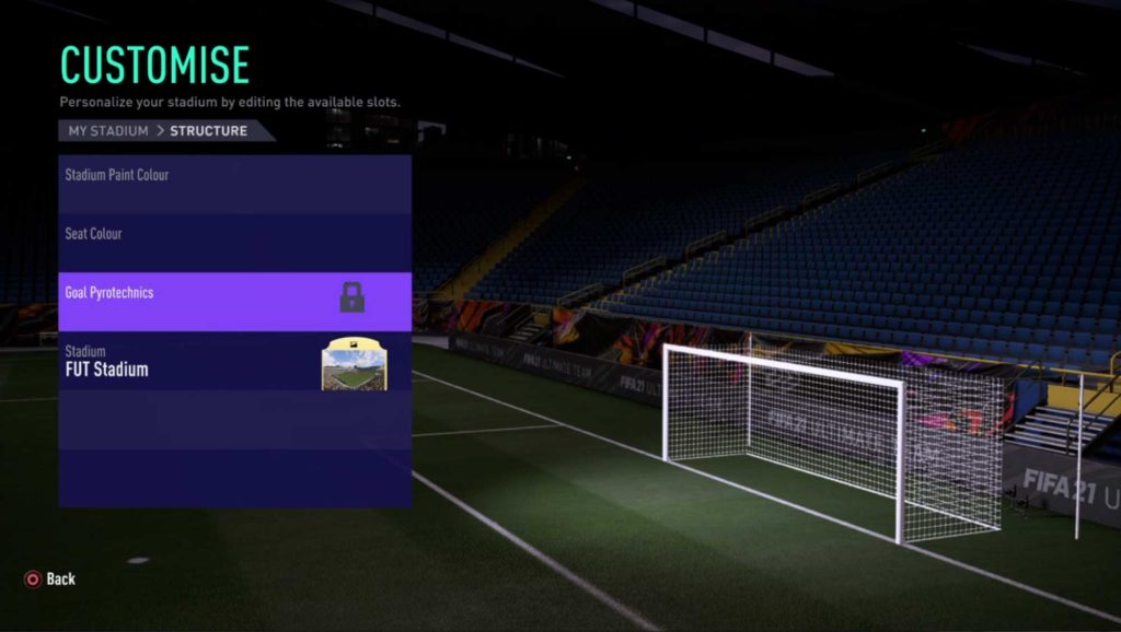 FIFA FUT 21 my stadium: personalizzazione pirotecnica