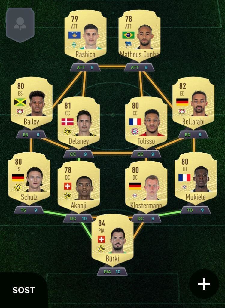 FIFA 21: starter team Bundesliga