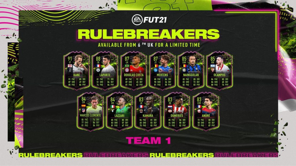 FIFA 21: RuleBreakers team 1