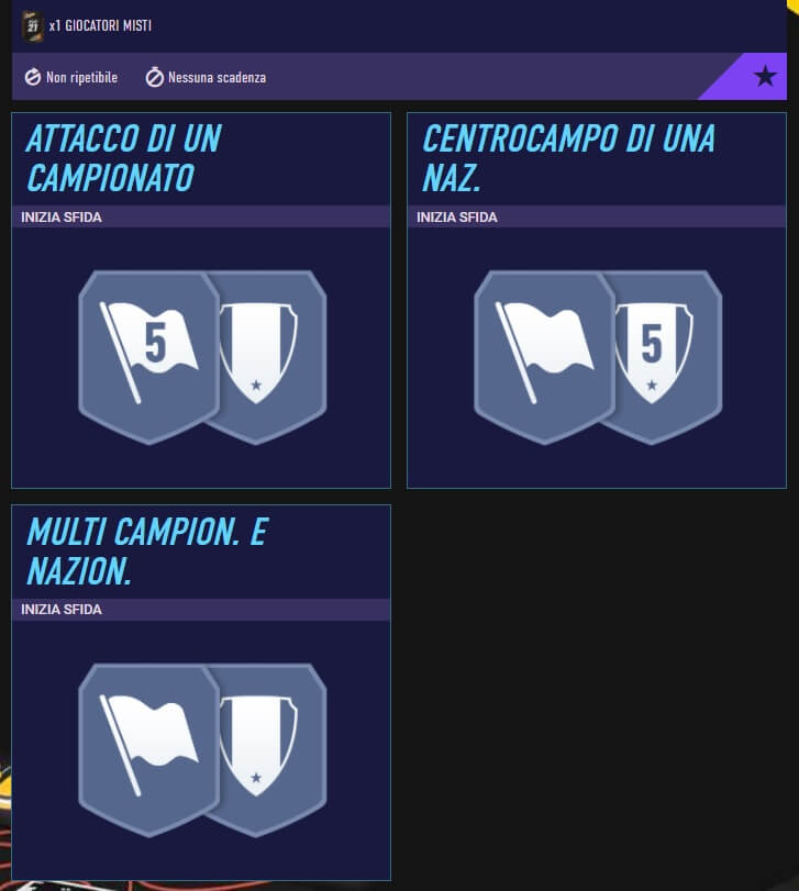 FIFA 21: sfida creazione rosa basi campionato e nazionalità