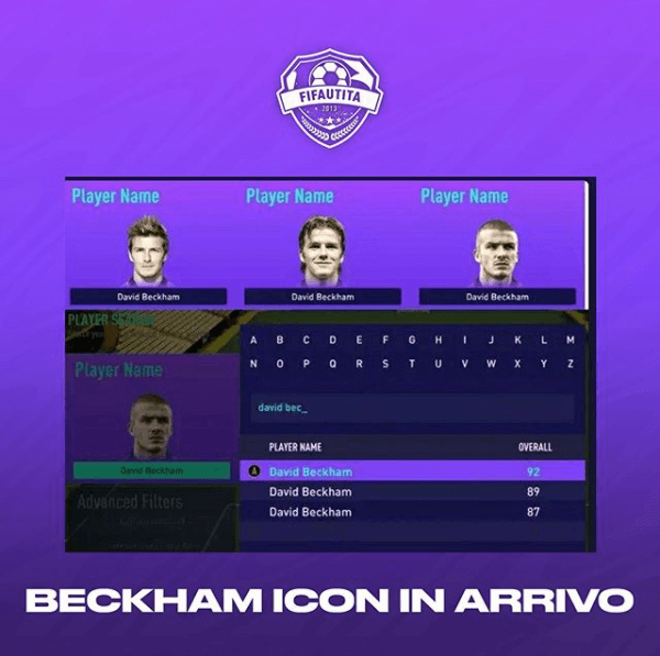 FIFA 21: David Beckham icon in FUT