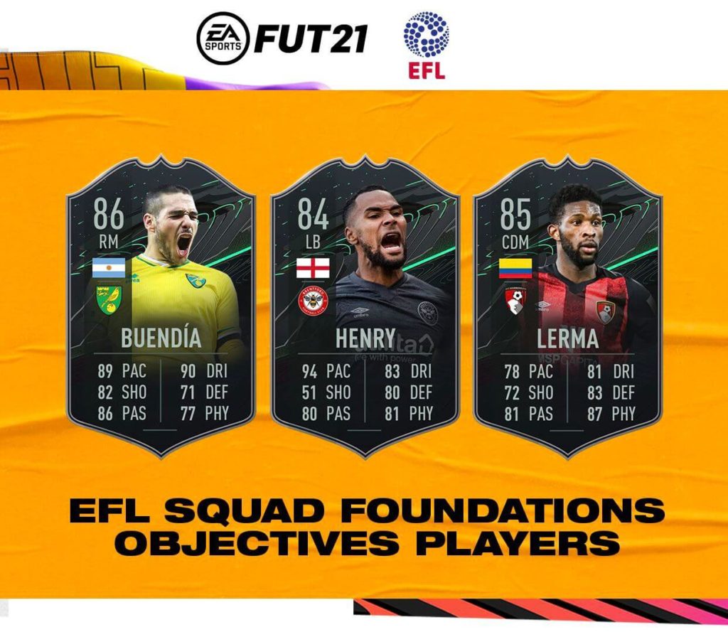 FIFA 21: EFL squad foundations objective players marzo