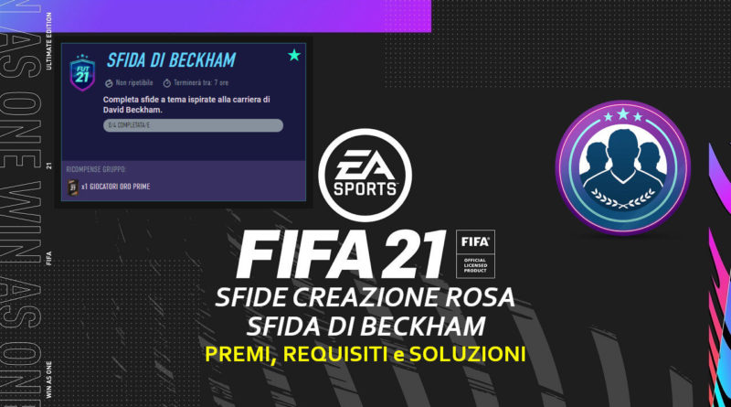 FIFA 21: SCR sfida di Beckham