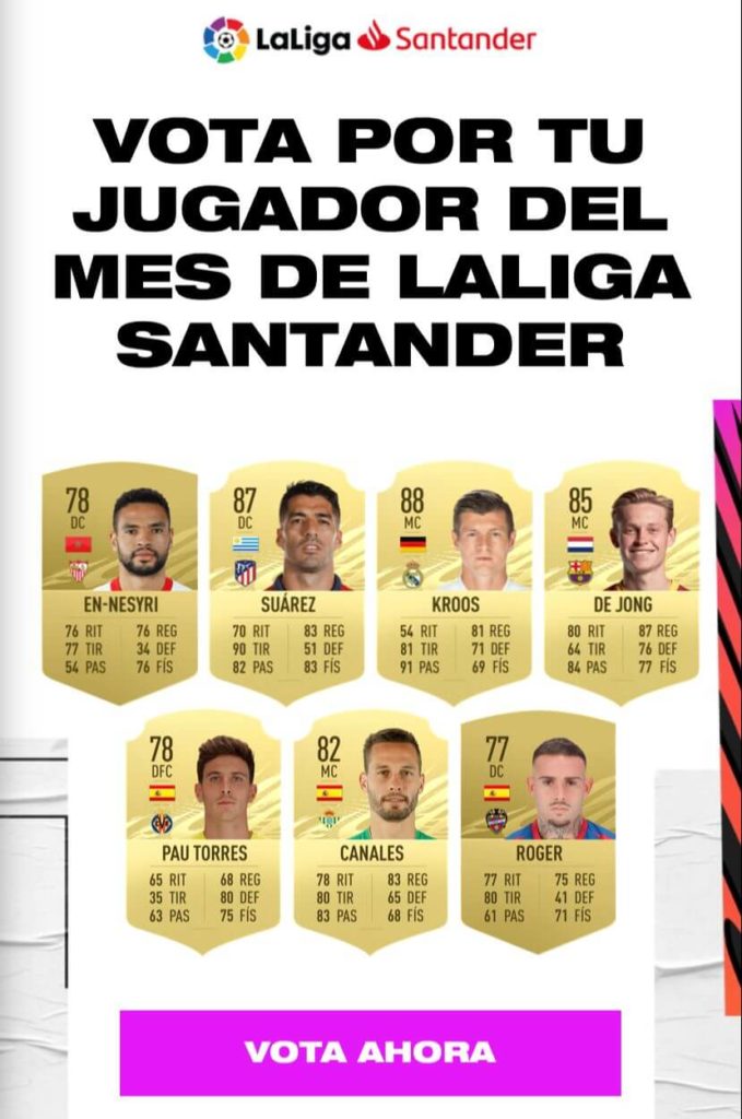 FIFA 21: candidati POTM LaLiga Santander di gennaio