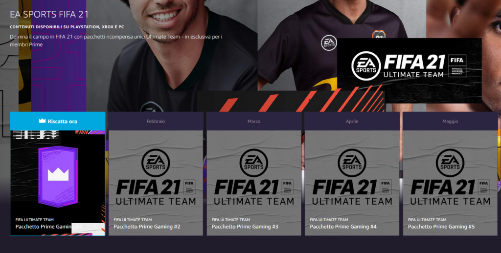 FIFA 21: pacchetto omaggio per utenti Twitch Prime Gaming