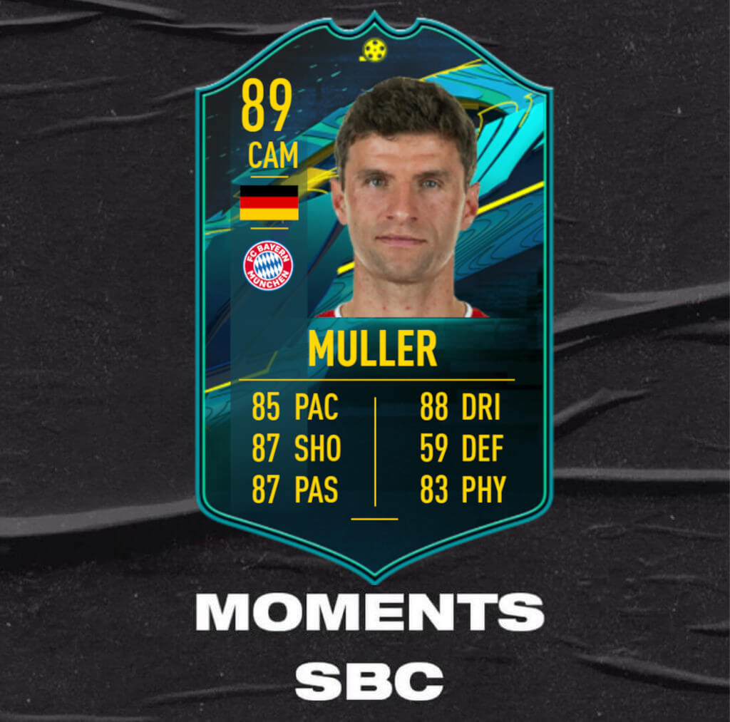 FIFA 21: Thomas Muller player moments SBC
