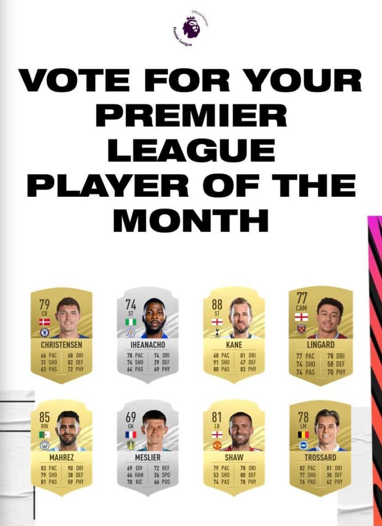 FIFA 21: ecco i candidati POTM di marzo in Premier League