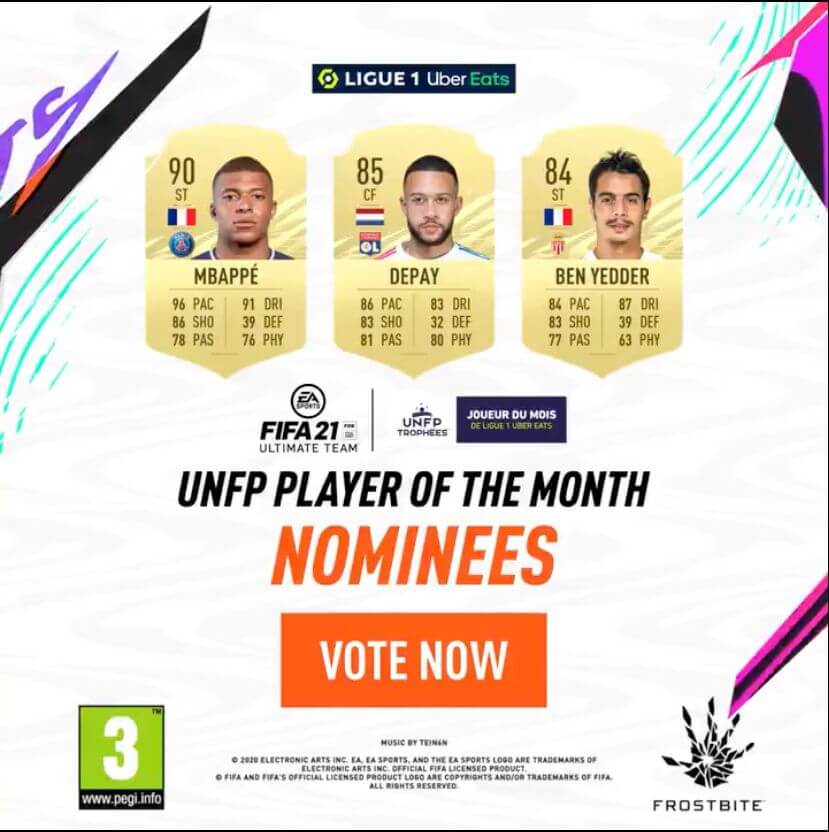 FIFA 21: candidati al premio di POTM in Ligue 1